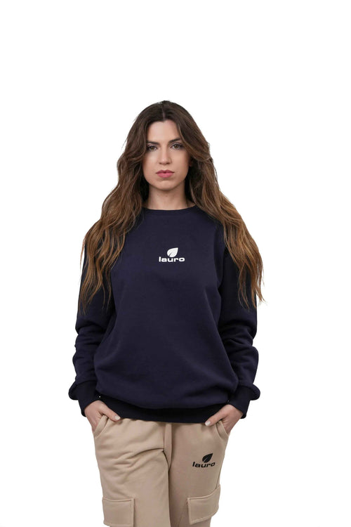 Felpa Girocollo Donna Cotone 100% 300 GSM Premium – Essential LS-6000 - Lauro Sport