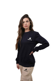 Felpa Girocollo Donna Premium Cotone 300 GSM – Essential LS-6000 - Lauro Sport