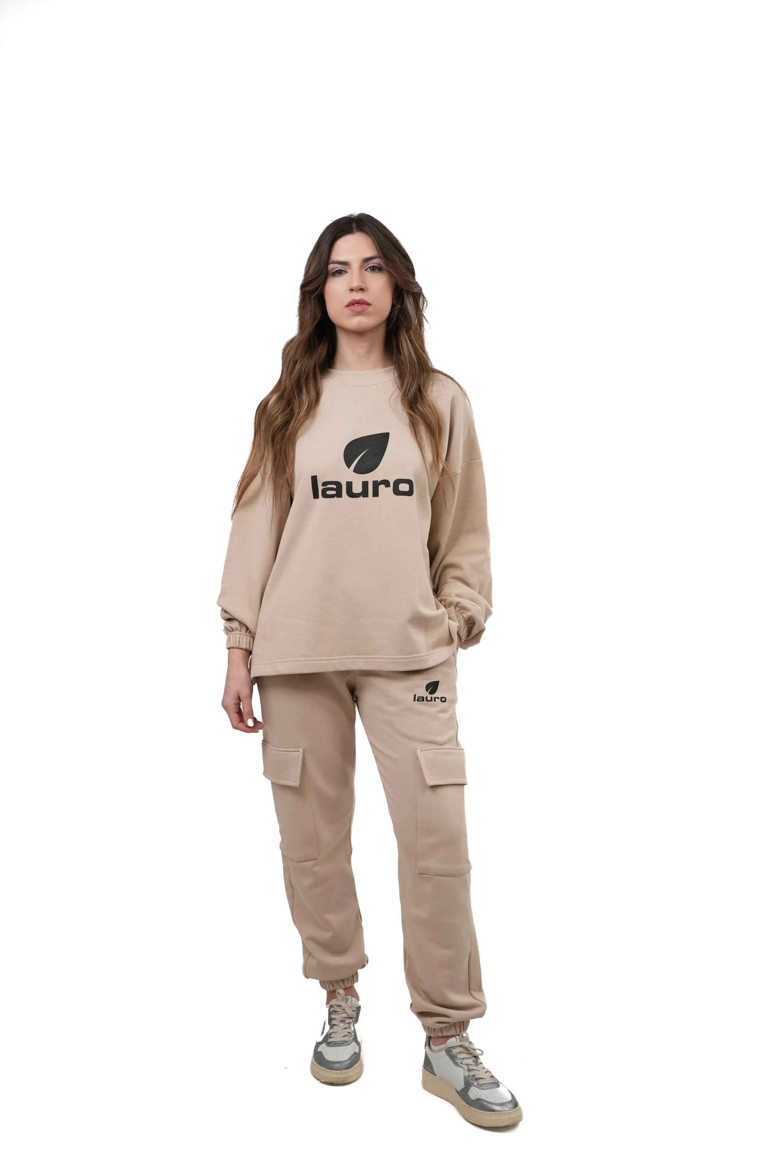 Felpa Oversize Donna Cotone 300 gsm Boxy – Cotone Premium LS-SU156 Donna - Lauro Sport