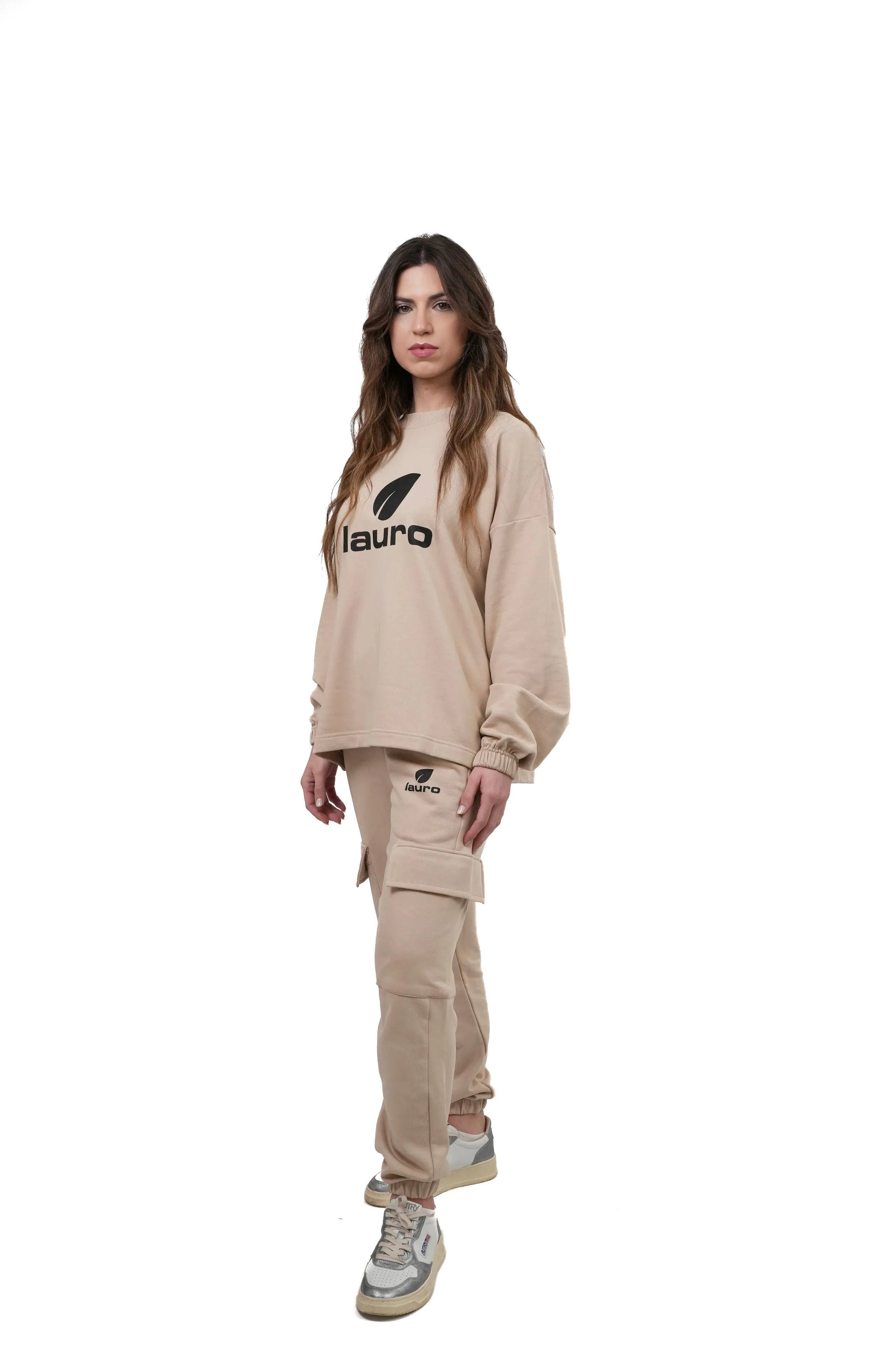 Felpa Oversize Donna Cotone 300 gsm Boxy – Cotone Premium LS-SU156 Donna - Lauro Sport