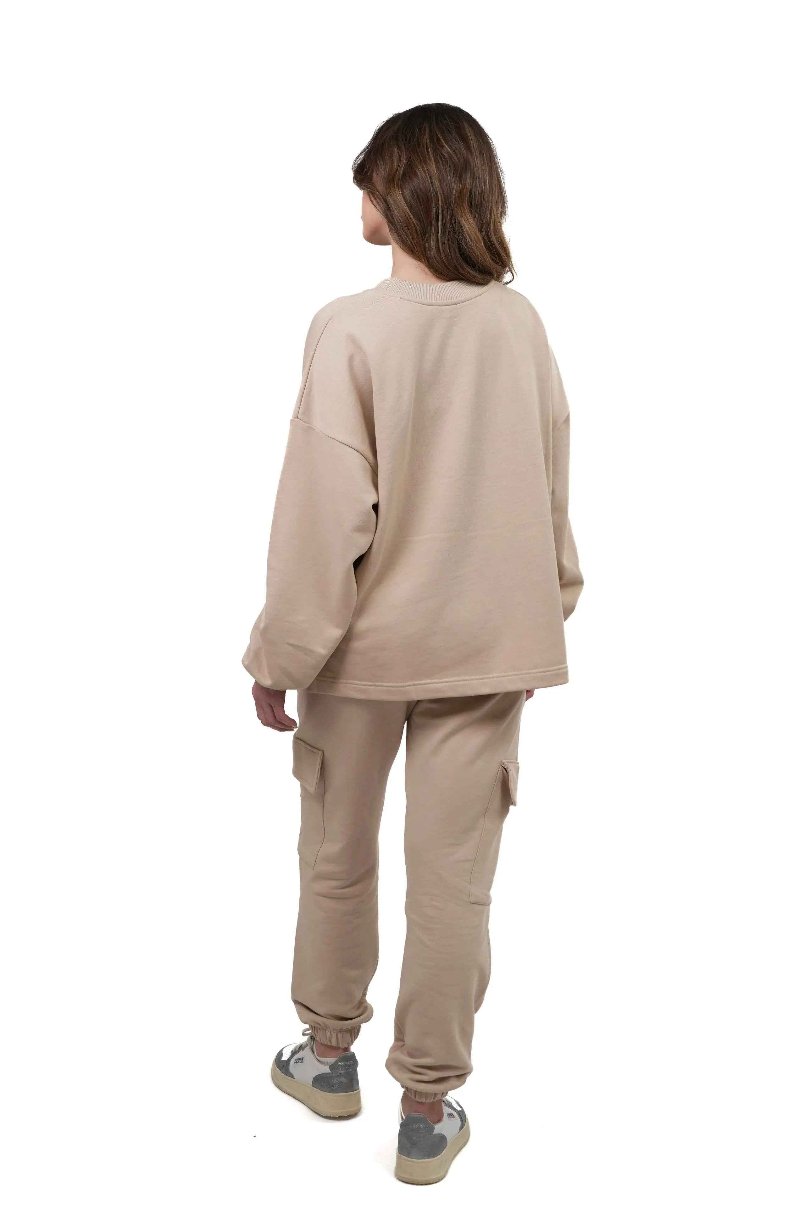 Felpa Oversize Donna Cotone 300 gsm Boxy – Cotone Premium LS-SU156 Donna - Lauro Sport