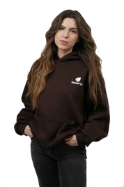 Felpa con Cappuccio Oversize Donna 300 GSM – Hoodie Boxy LS-YU3088 - Lauro Sport