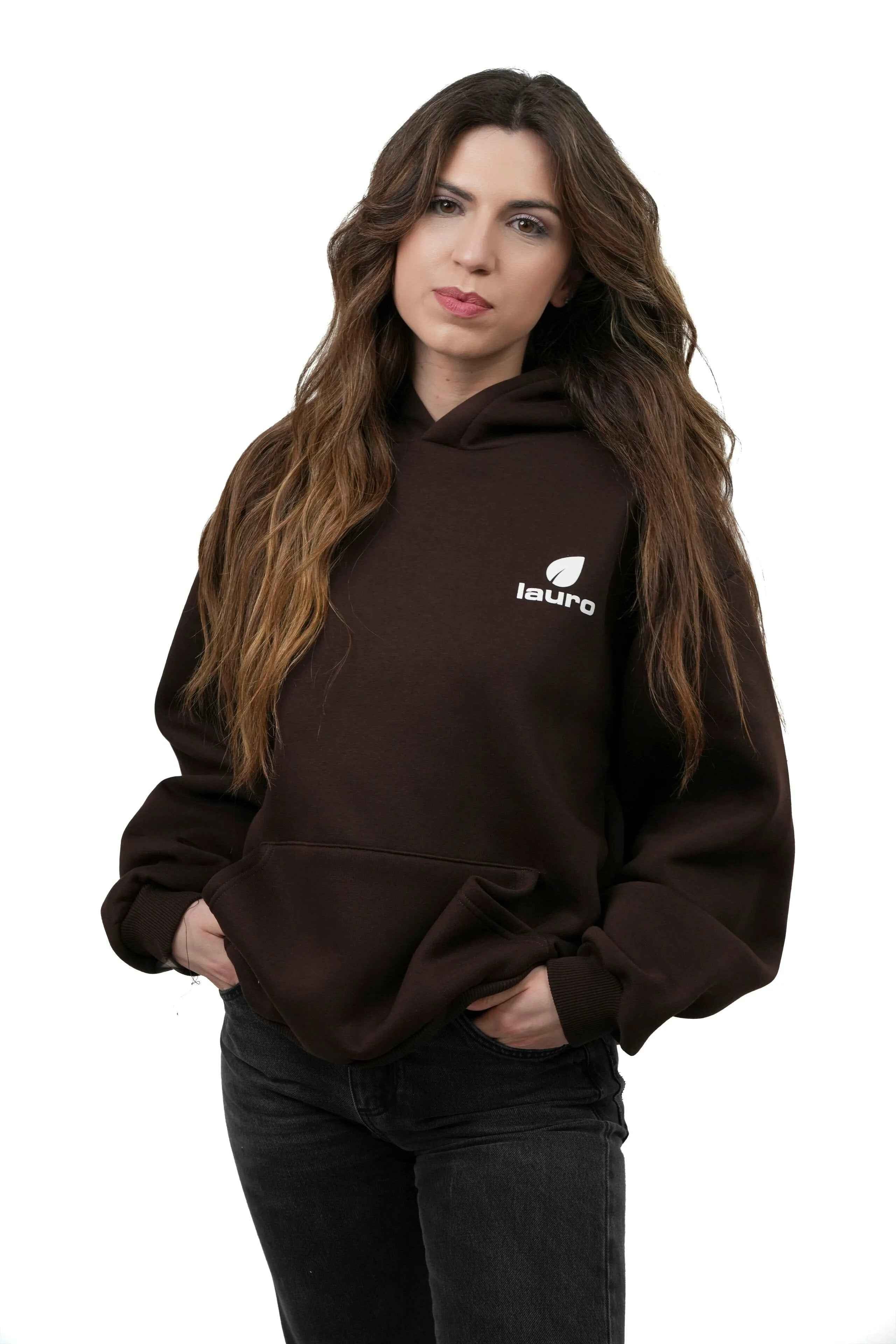 Felpa con Cappuccio Oversize Donna 300 GSM – Hoodie Boxy LS-YU3088 - Lauro Sport