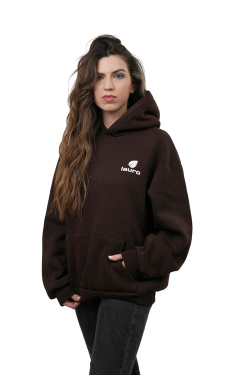 Felpa con Cappuccio Oversize Donna 300 GSM – Hoodie Boxy LS-YU3088 - Lauro Sport