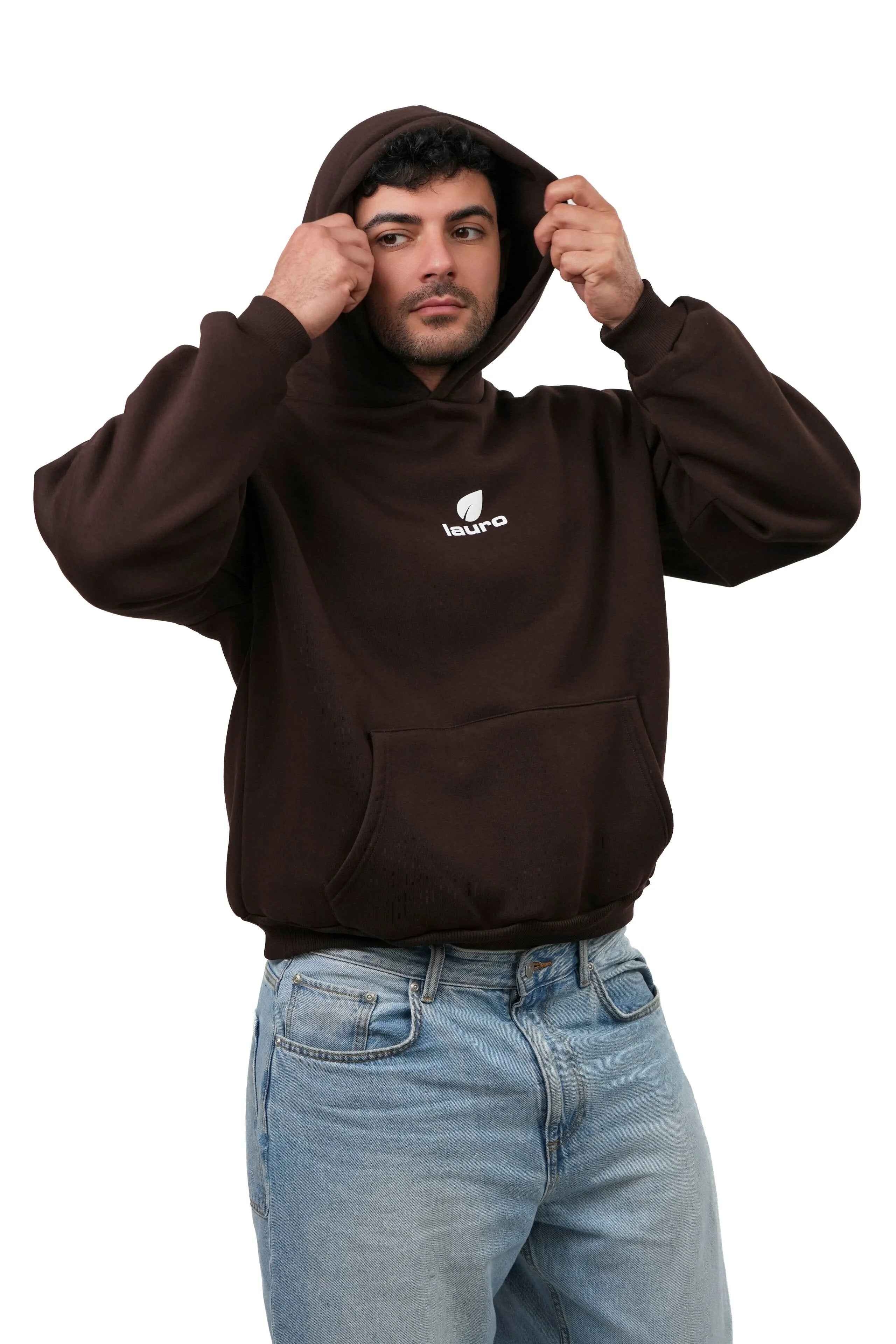 Felpa con Cappuccio Oversize Uomo 300 GSM – Hoodie Boxy LS-YU3088 - Lauro Sport