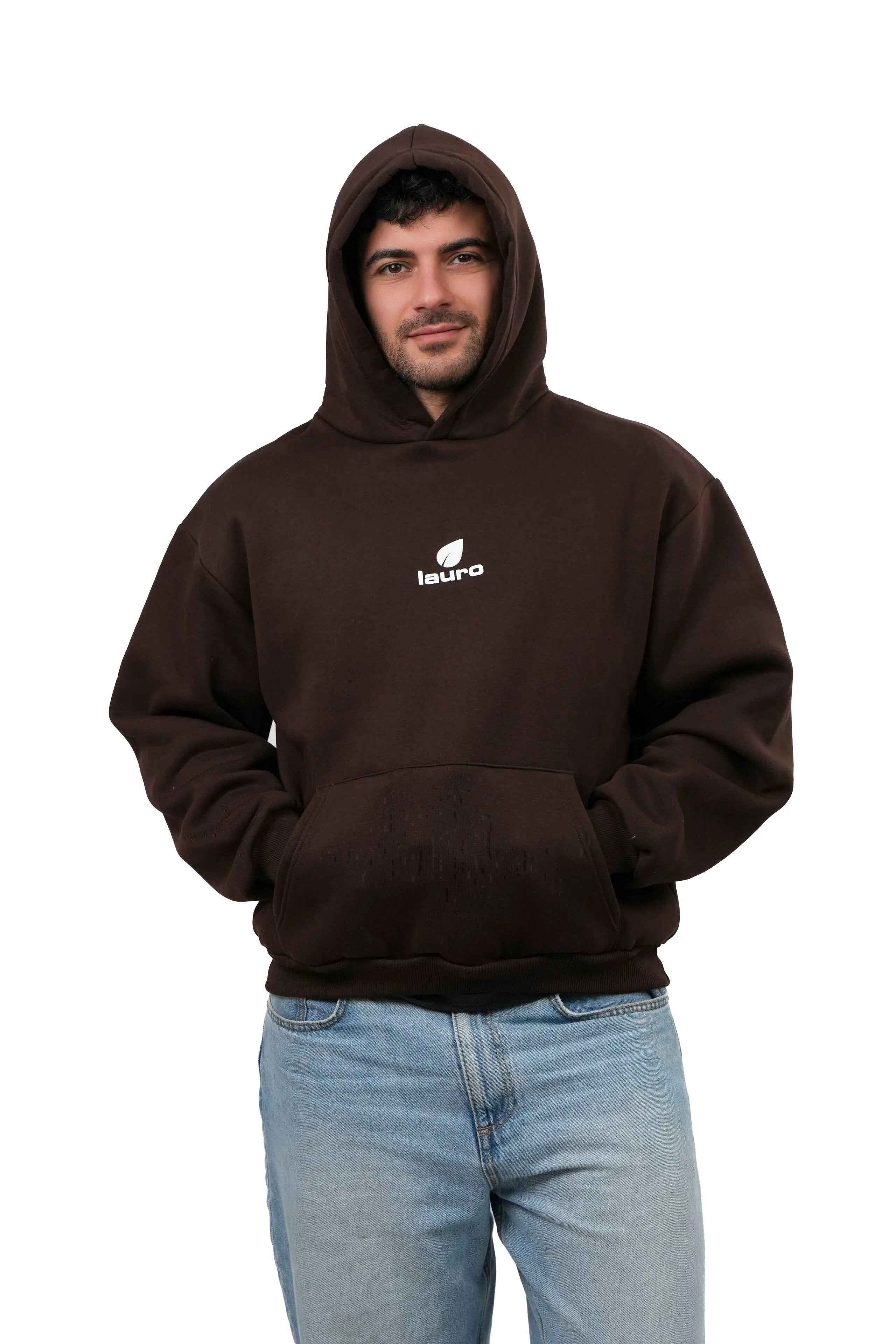 Felpa con Cappuccio Oversize Uomo 300 GSM – Hoodie Boxy LS-YU3088 - Lauro Sport