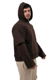 Felpa Oversize Layered Streetwear Uomo 310 GSM - LS-LU7917 - Lauro Sport