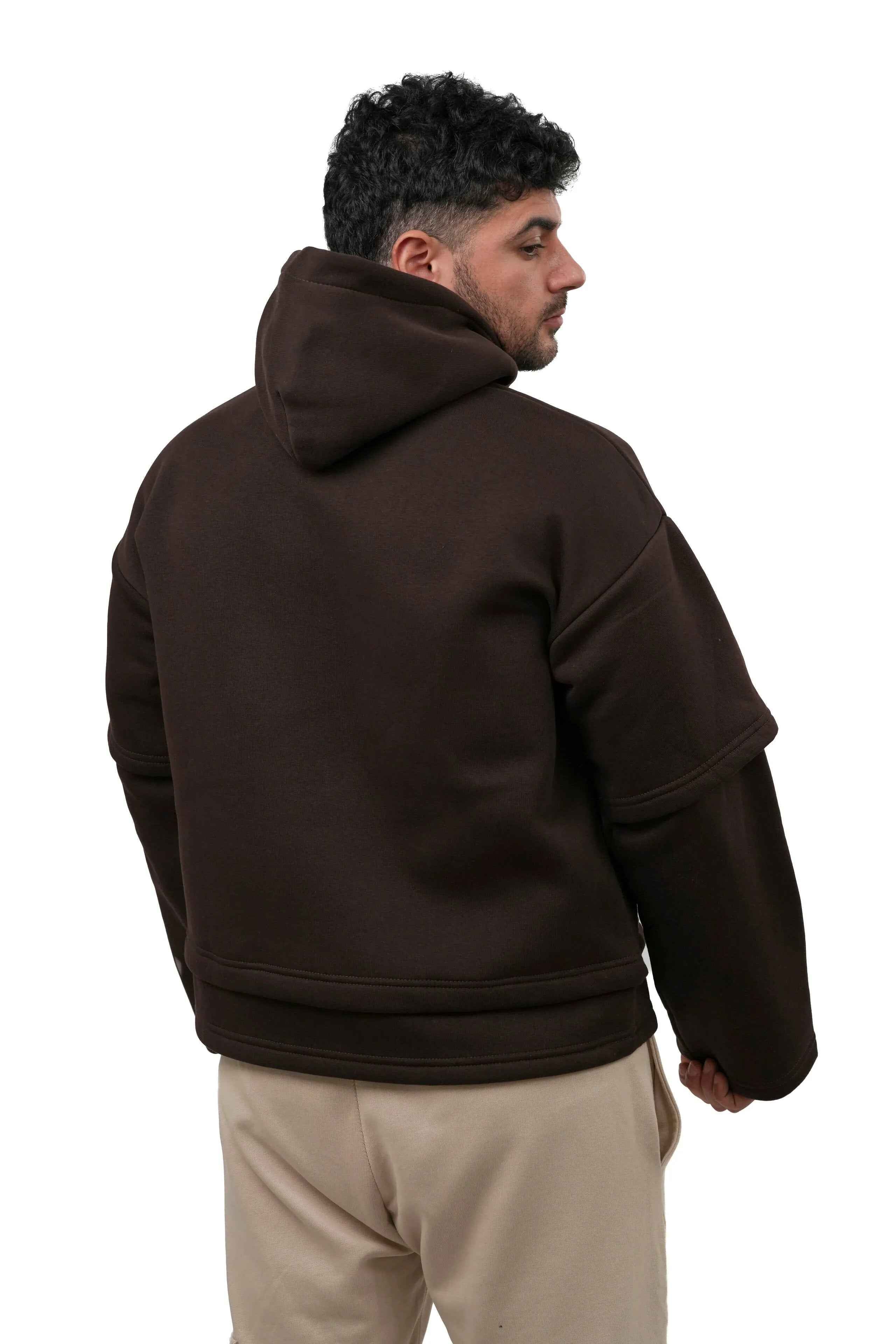 Felpa Oversize Layered Streetwear Uomo 310 GSM - LS-LU7917 - Lauro Sport