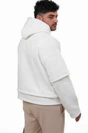Felpa Oversize Hoodie Layered Uomo 310 GSM – LS-LU7917 - Lauro Sport