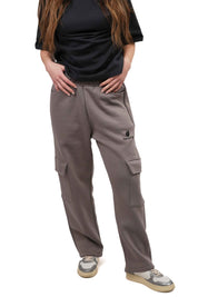 Pantaloni Donna Cargo Oversize in Felpa con Tasche Laterali LS-YU0907 - Lauro Sport
