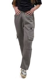 Pantaloni Donna Cargo Oversize in Felpa con Tasche Laterali LS-YU0907 - Lauro Sport