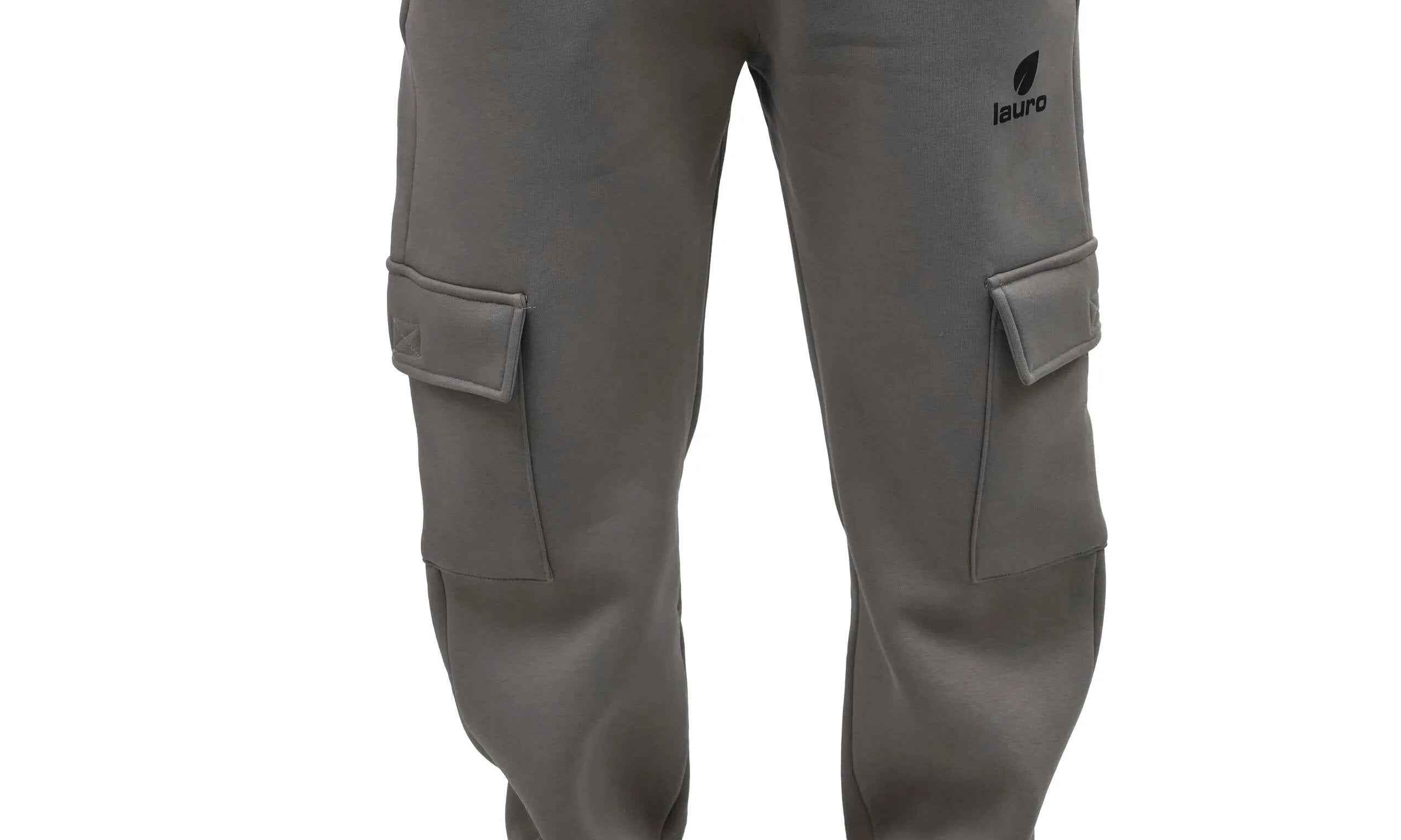 Pantaloni felpa Uomo Oversize Cargo in Felpa con Tasche Laterali LS-YU0907 - Lauro Sport