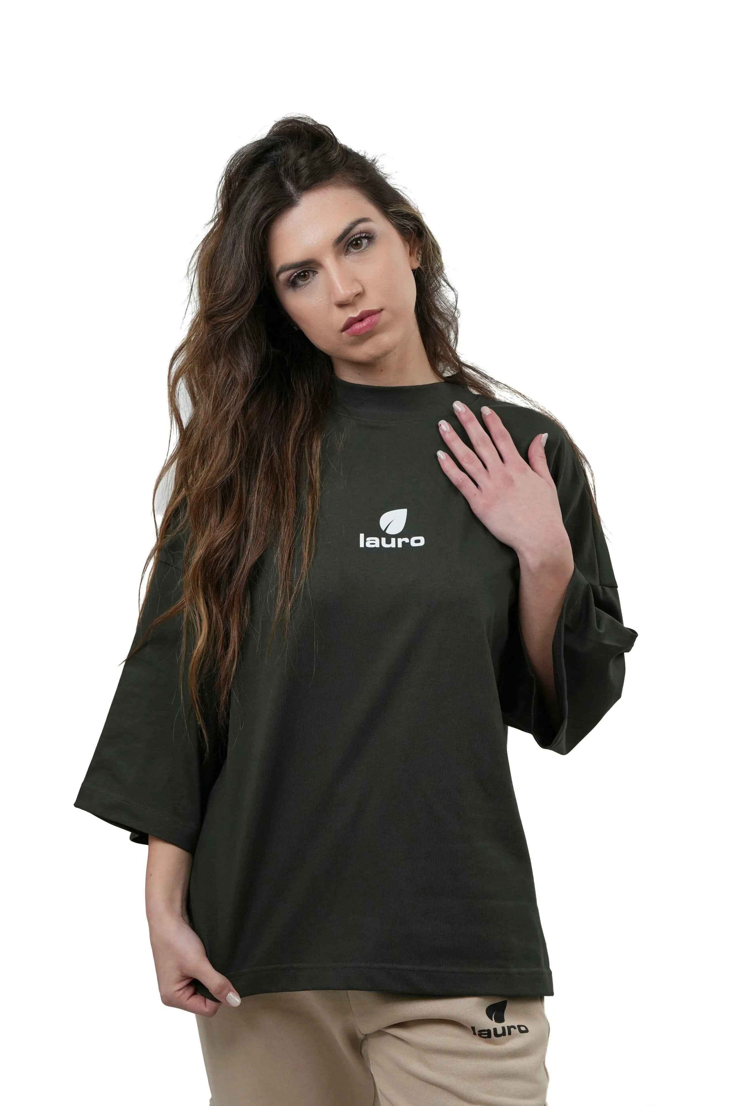 T-shirt Oversize Donna Manica 3/4 210 GSM – Boxy Premium LS-SU154 da Donna - Lauro Sport