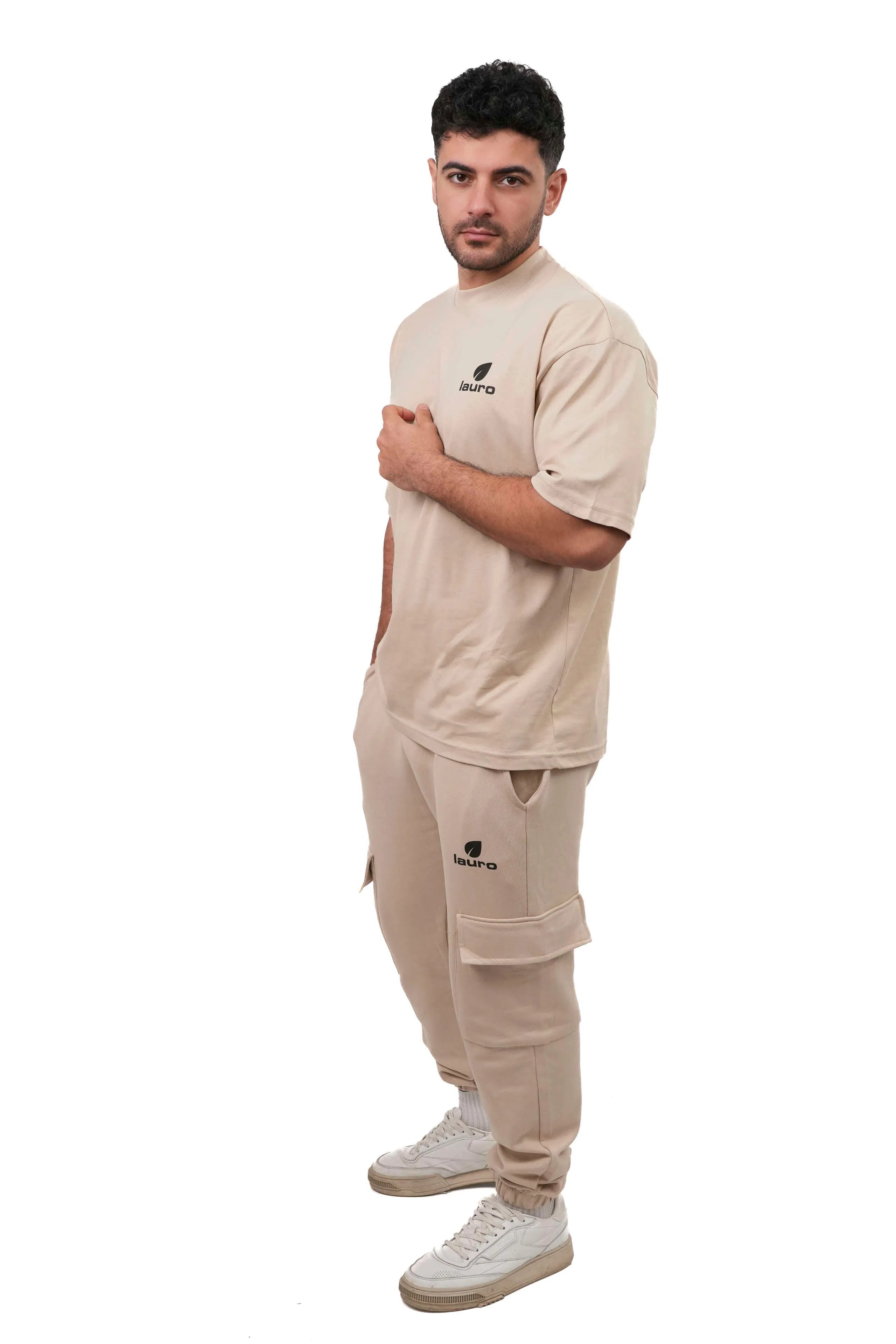 T-shirt Uomo Cotone 100% Boxy Fit Giro Sceso - LS-LU21039 - Lauro Sport